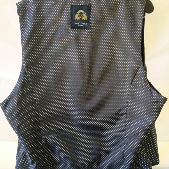 MARC DARCY LONDON WAISTCOAT Black COLLAR 48R - Picture 7 of 9